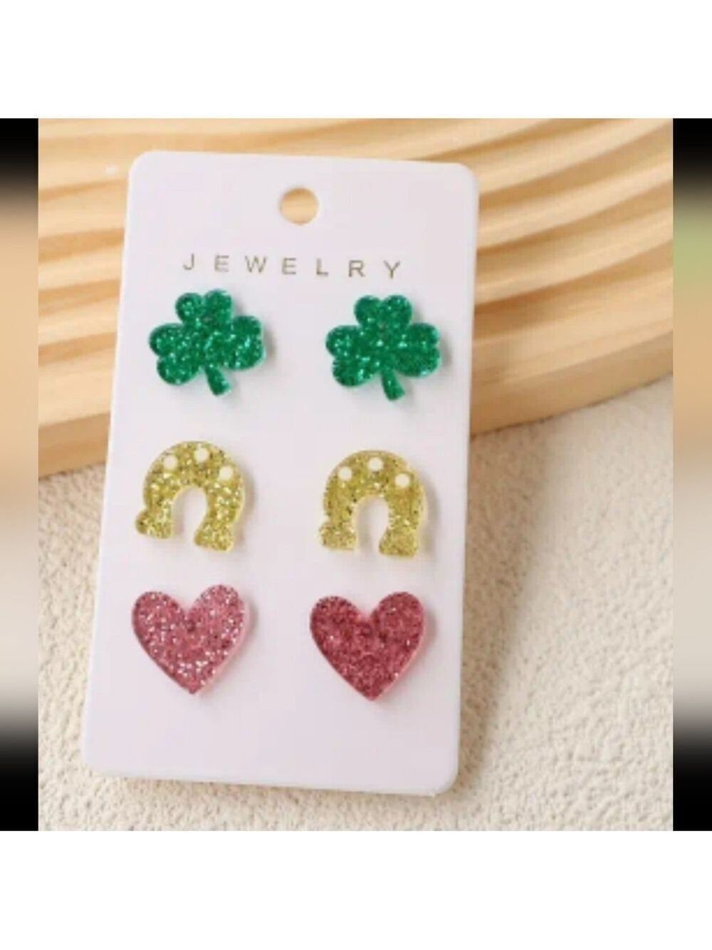 3 pairs of st patricks day earrings